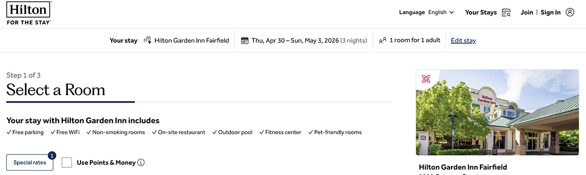 Hotel Reservation Screen 2