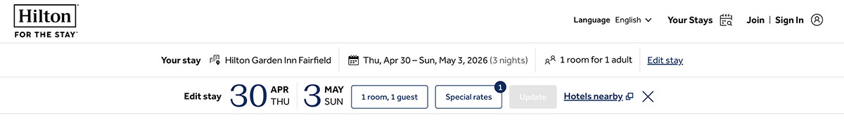 Hotel Reservation Screen 2a