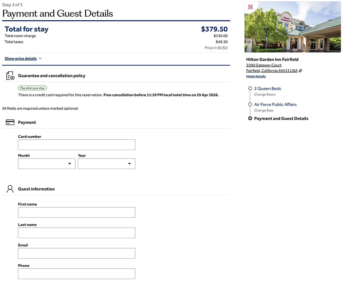 Hotel Reservation Screen 5