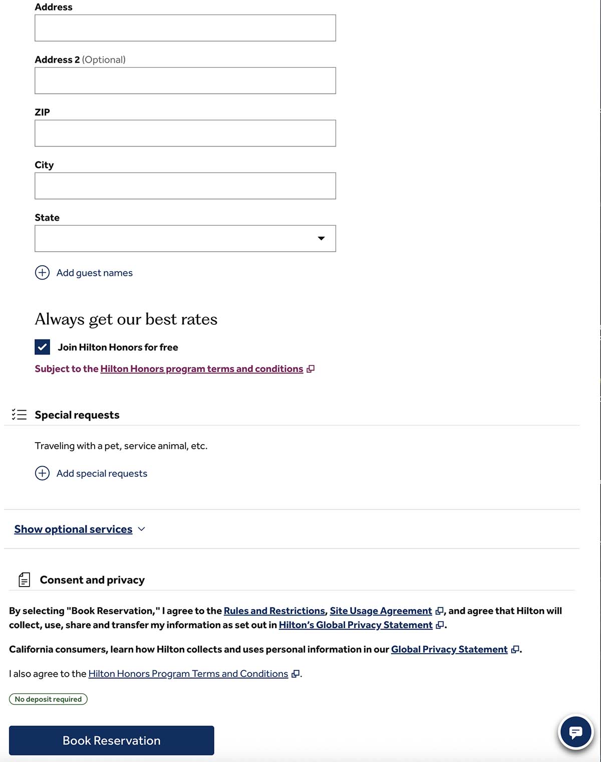 Hotel Reservation Screen 6