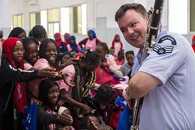 AF Band at Sengalese Girls School